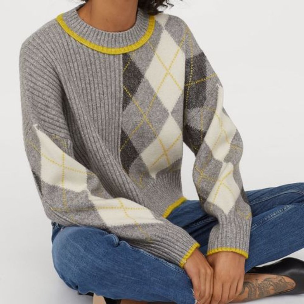 Pringle of Scotland x H&M Argyle Sweater XS